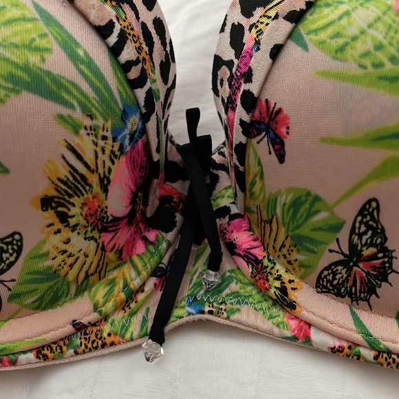 Fun Cheetah and floral print push up bra by VS - Picture 2 of 4